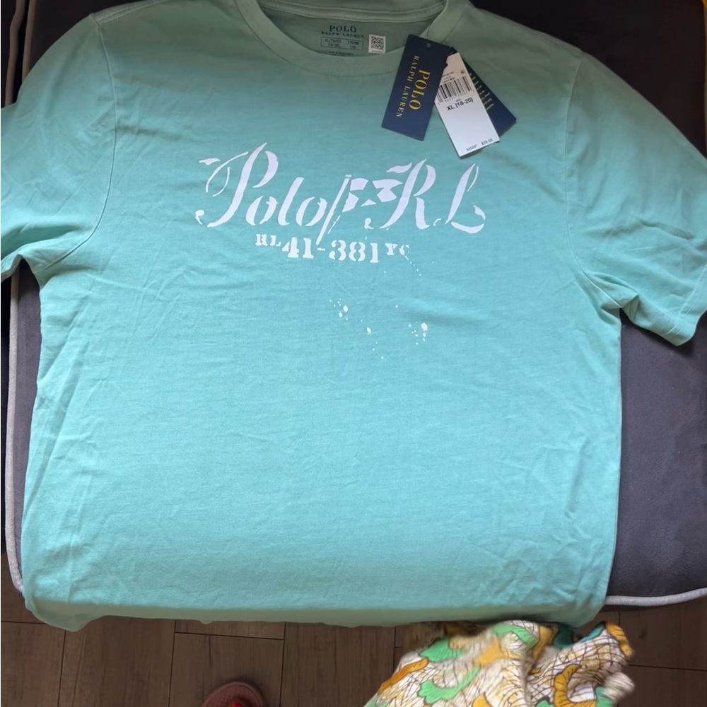 Ralph Lauren Big Kids Aqua Polo Tee